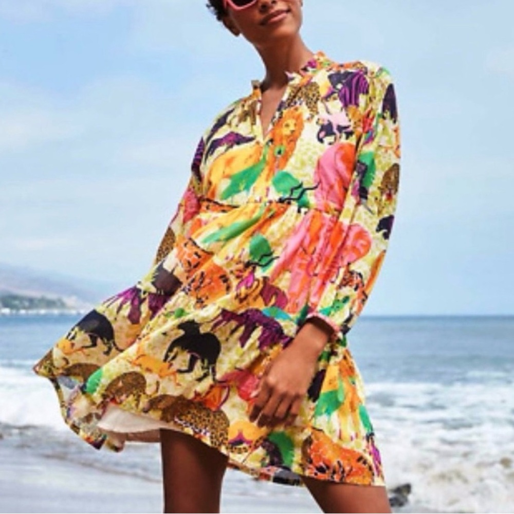 J Crew Tiered Popover Mini Dress